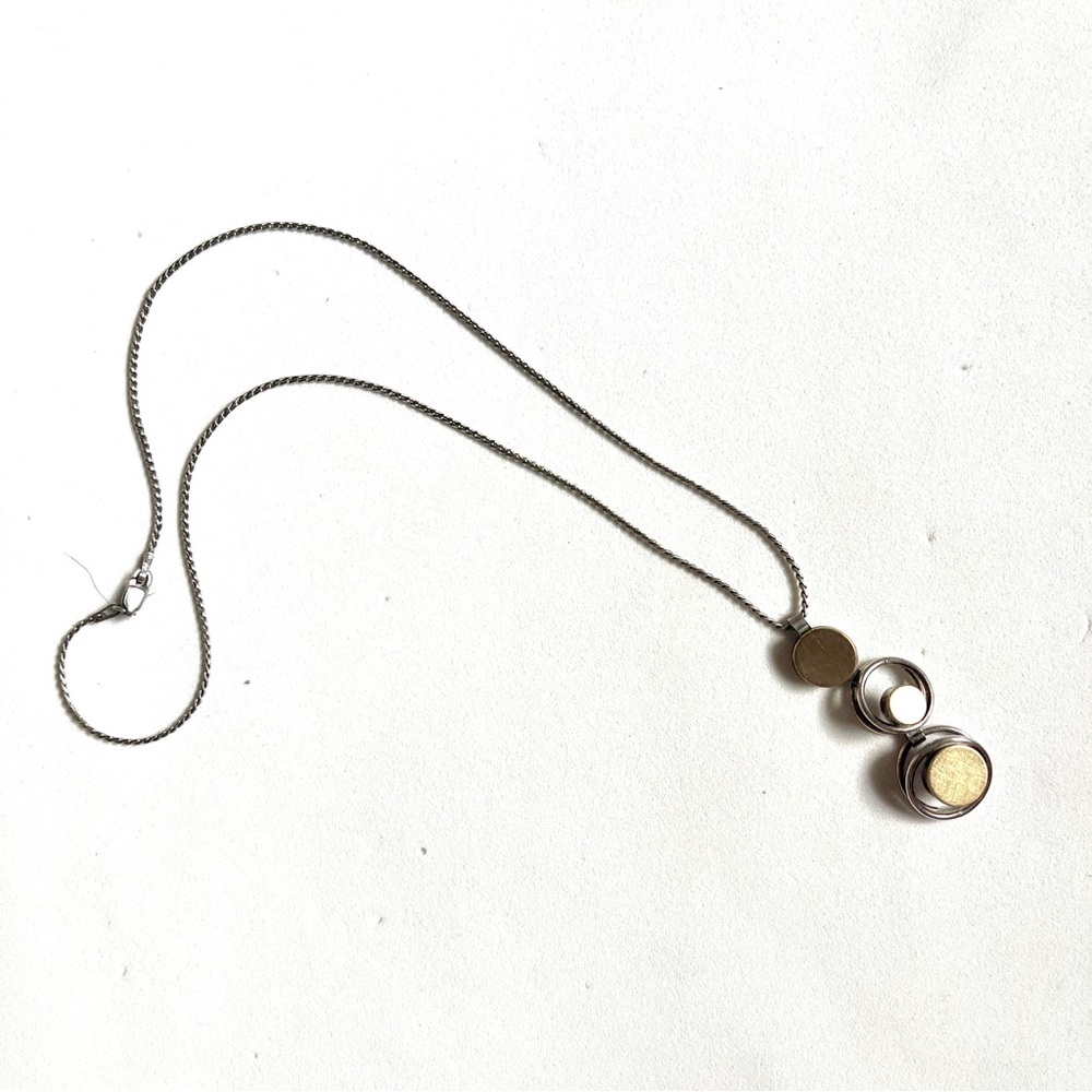 Elegant Gold and Silver Pendant Necklace by Elizabeth Garvin Designs - Picture 2 of 15
